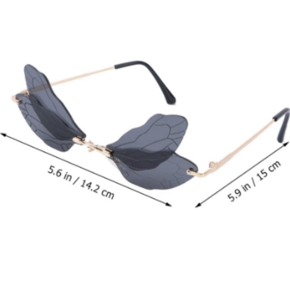New Rimless Dragonfly Wing Sunglasses - Picture 2 of 8